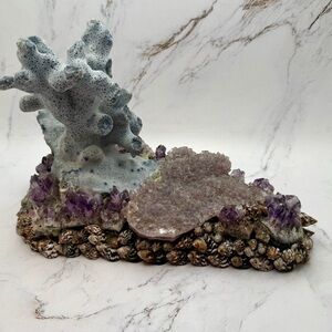 Amethyst Coral Reef Home Accent - Handmade